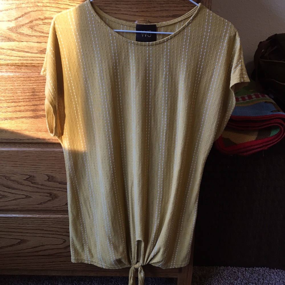 Anthropologie W5 Mustard Yellow Top